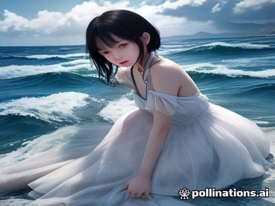 冲田杏梨写真集夏日海边主题封面图，蓝天白云海浪背景，她身着白色比基尼，阳光明媚气氛轻松愉快